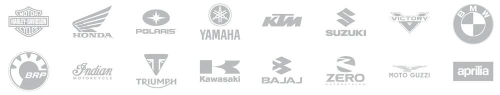 Harley-Davidson, Honda, Polaris, Yamaha, KTM, Suzuki, Victory, BMW, BRP, Indian, Triumph, Kawasaki and more